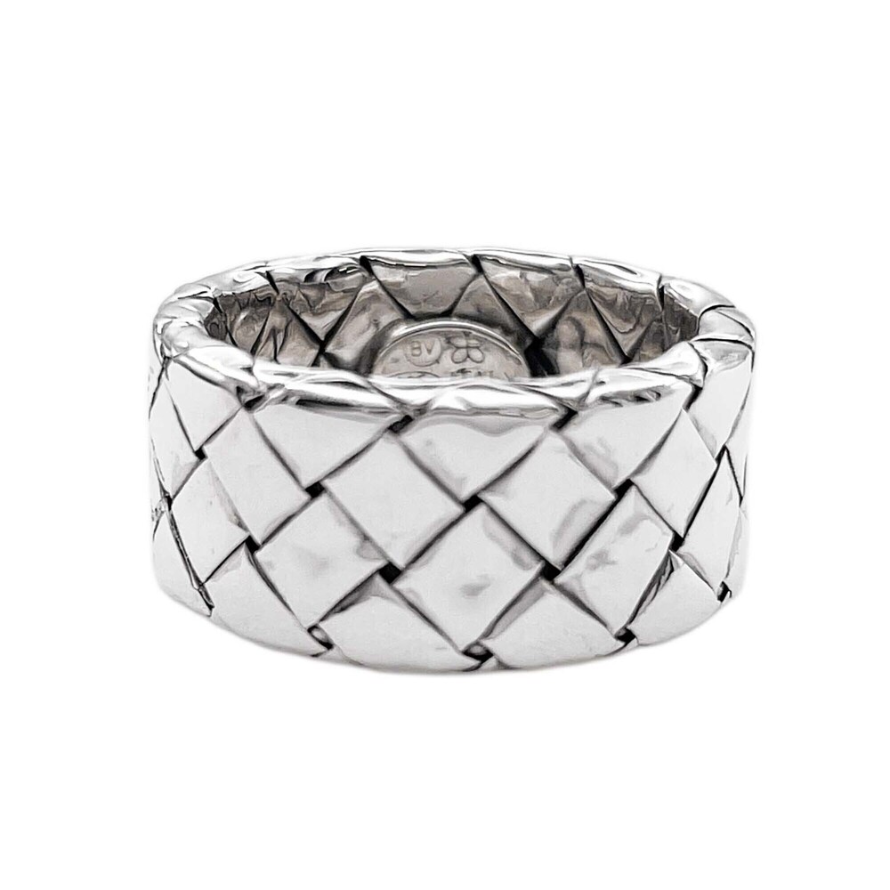 BOTTEGA VENETA Silver Intrecciato Ring